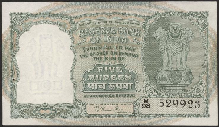 Indien / India P.033 5 Rupien (ca. 1949-57) (1) 