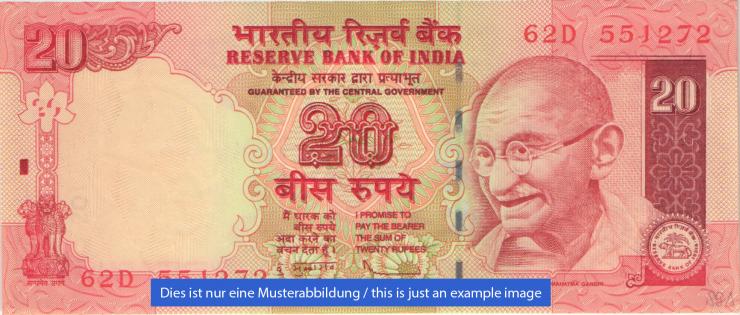 Indien / India P.096c 20 Rupien 2007 E (1) 