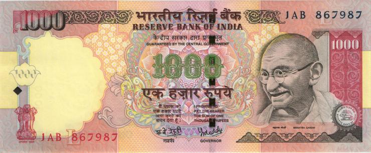 Indien / India P.100c 1000 Rupien 2006 (1) 