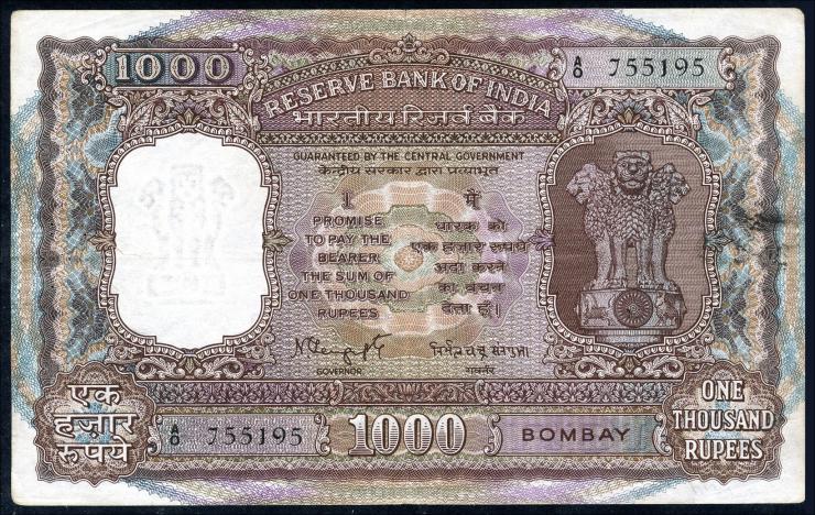 Indien / India P.065a 1000 Rupien (1975) (3) 