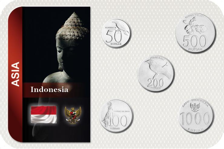 Kursmünzensatz Indonesien / Coin Set Indonesia 