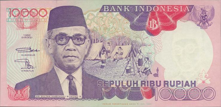 Indonesien / Indonesia P.131a 10000 Rupien 1992 (1) 