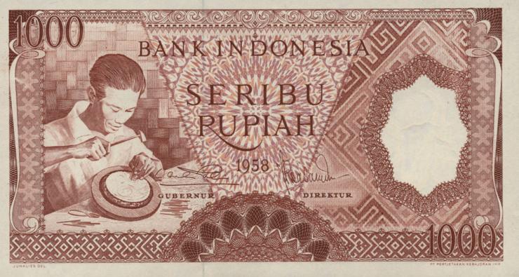 Indonesien / Indonesia P.061 1000 Rupien 1958 (1) 