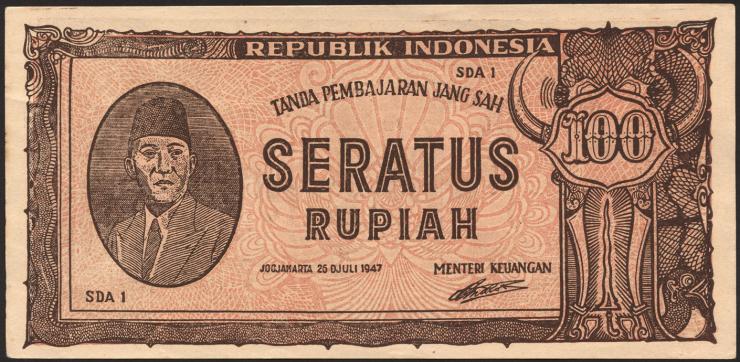 Indonesien / Indonesia P.029 100 Rupien 1947 (1/1-) 