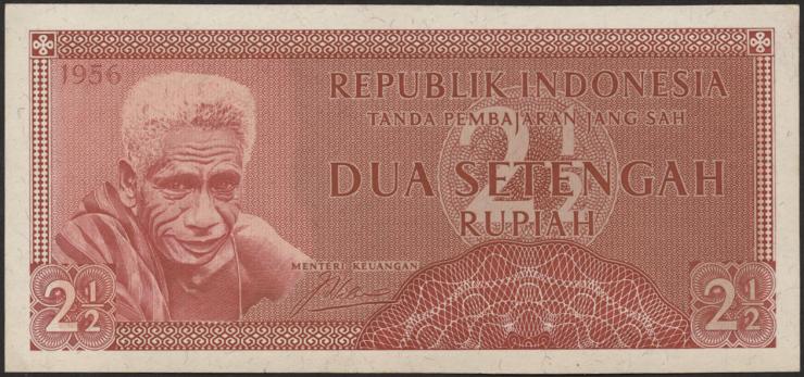 Indonesien / Indonesia P.075 2 1/2  Rupien 1956 (1) 