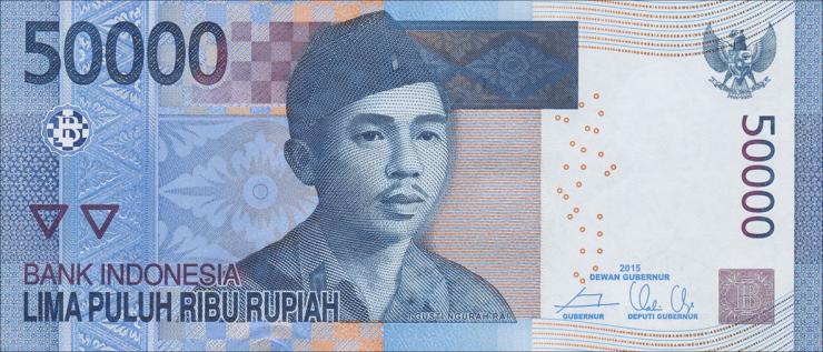Indonesien / Indonesia P.152d 50000 Rupien 2015 (1) 
