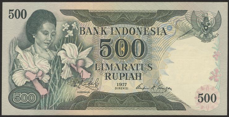 Indonesien / Indonesia P.117 500 Rupien 1977 (1) 