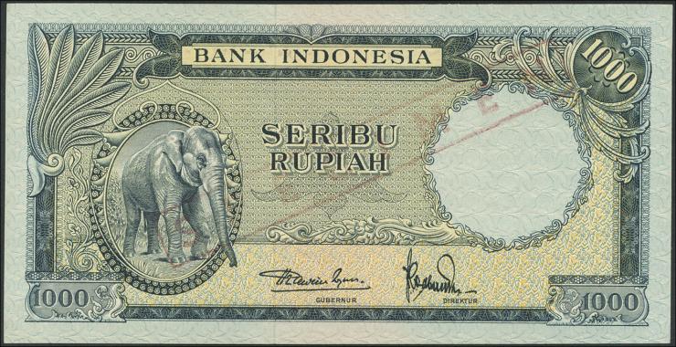 Indonesien / Indonesia P.053s 1000 Rupien (1957) Specimen (3) 