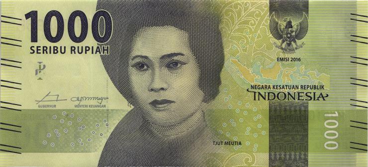 Indonesien / Indonesia P.154c 1000 Rupien 2016 (2018) (1) 