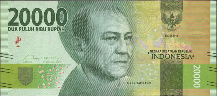 Indonesien / Indonesia P.158a 20000 Rupien 2016 (1) 