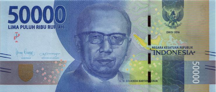 Indonesien / Indonesia P.159b 50000 Rupien 2016 (2018) (1) 