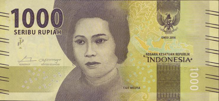 Indonesien / Indonesia P.154a 1000 Rupien 2016 (1) 
