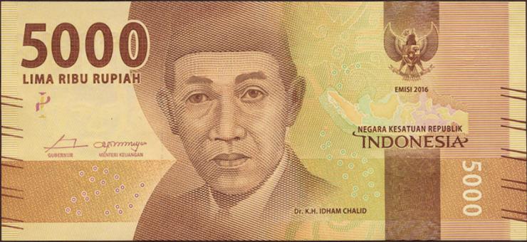 Indonesien / Indonesia P.156a 5000 Rupien 2016 (1) 