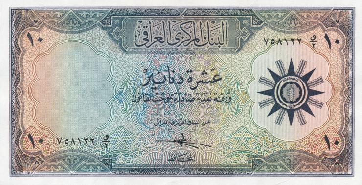 Irak / Iraq P.055a 10 Dinars (1959) (1) 