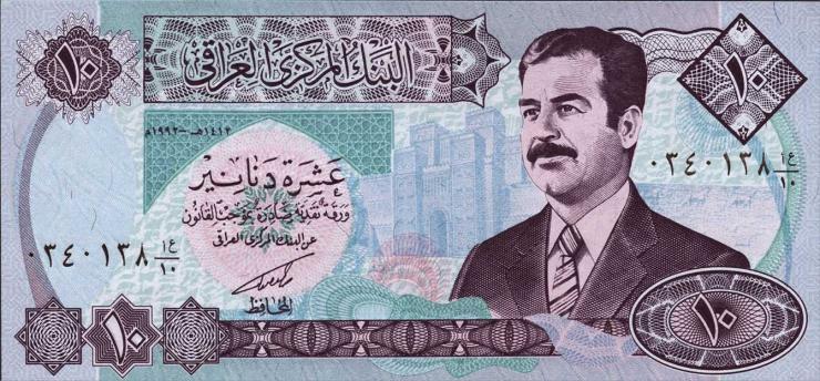 Irak / Iraq P.081 10 Dinars 1992 (1) 