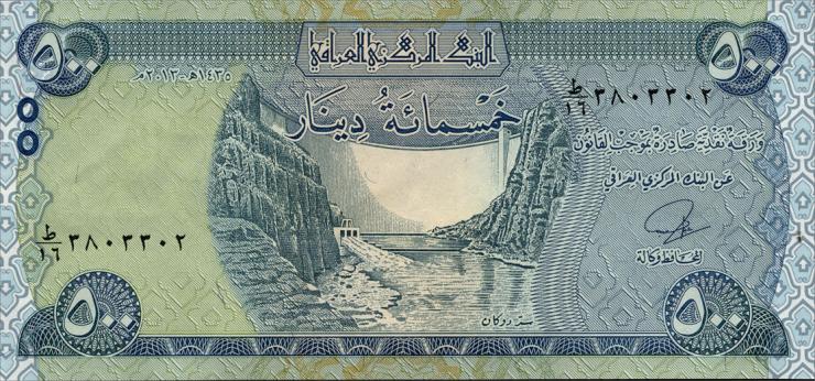 Irak / Iraq P.098 500 Dinars 2013 (1) 