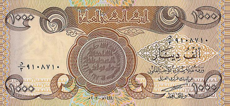 Irak / Iraq P.093 1000 Dinars (2003) (1) 