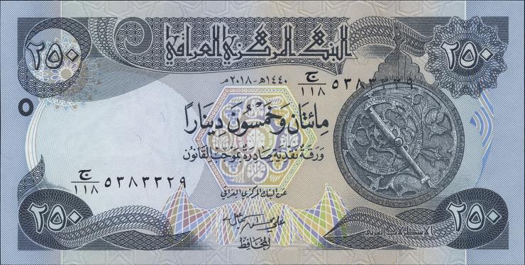 Irak / Iraq P.097b 250 Dinars 2018 (1) 