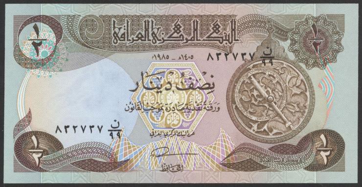 Irak / Iraq P.068b 1/2 Dinar 1985 (1) 