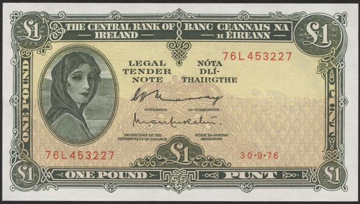 Irland / Ireland P.64d 1 Pound 1976 (1/1-) 