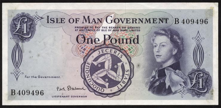 Insel Man / Isle of Man P.25b 1 Pound (1961) (1-) 