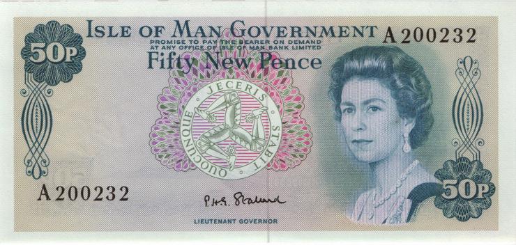 Insel Man / Isle of Man P.28a 50 New Pence (1979) (1) 