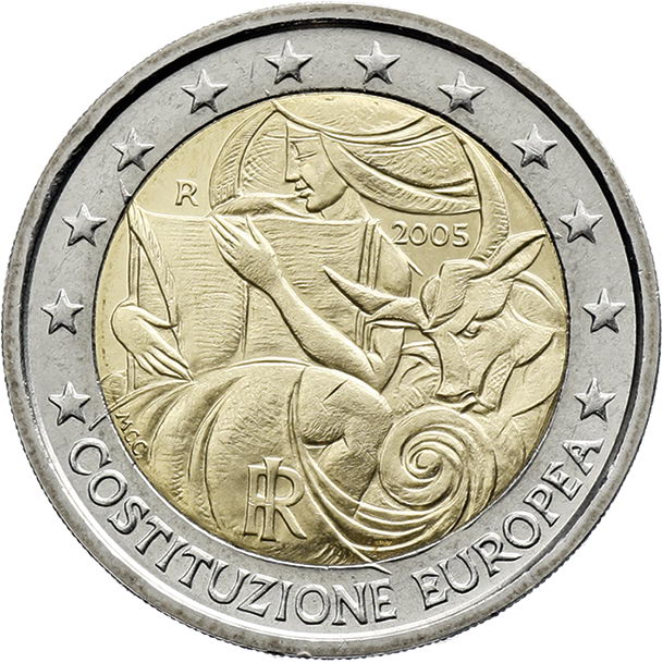 Italien 2 Euro 2005  EU-Verfassung 