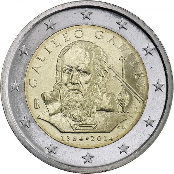 Italien 2 Euro 2014 Galileo Galilei 