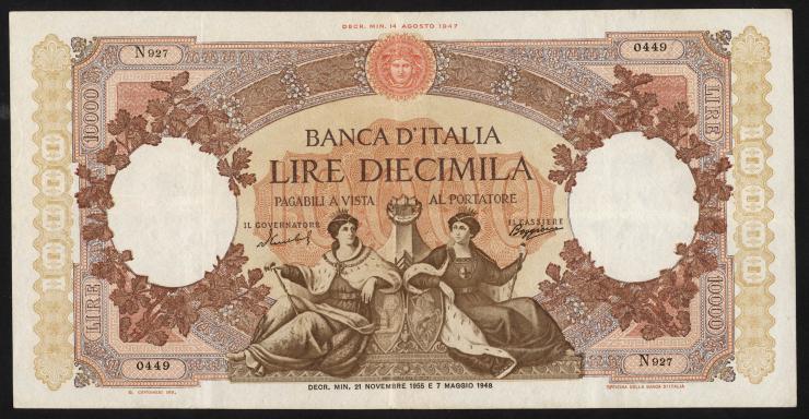 Italien / Italy P.089c 10.000 Lire 20.11.1955 (3) 