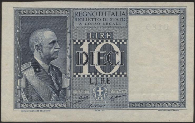 Italien / Italy P.025a 10 Lire 1935 (1) 