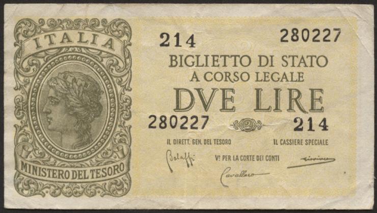Italien / Italy P.030b 2 Lire 1944 (3) 
