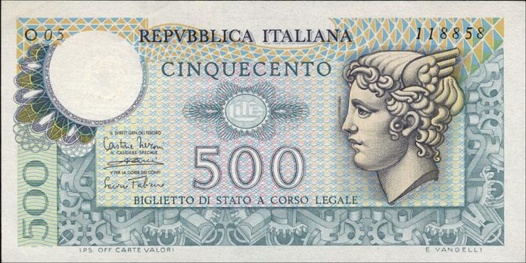Italien / Italy P.094 500 Lire 1974 (1) 