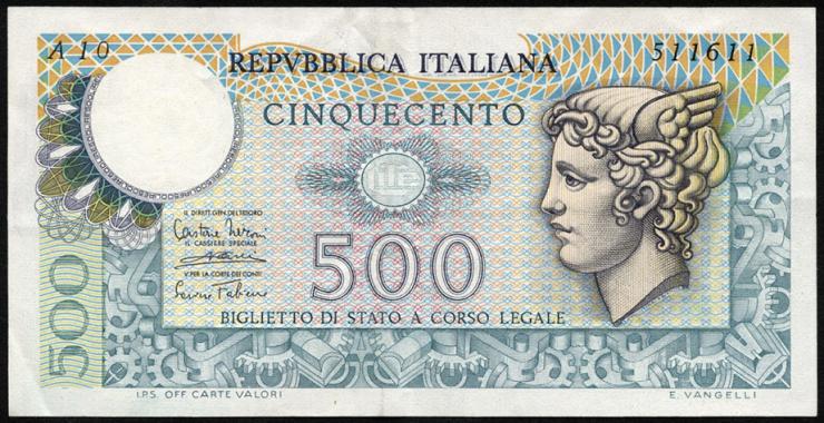 Italien / Italy P.094 500 Lire 1974 (3) 