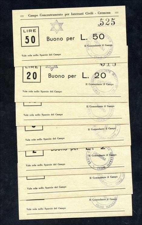 Italien / Italy Campo Concentramento Cremona 0,50 - 50 Lire (1/1-) 