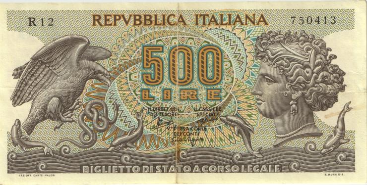 Italien / Italy P.093 500 Lire 1966 (3+) 