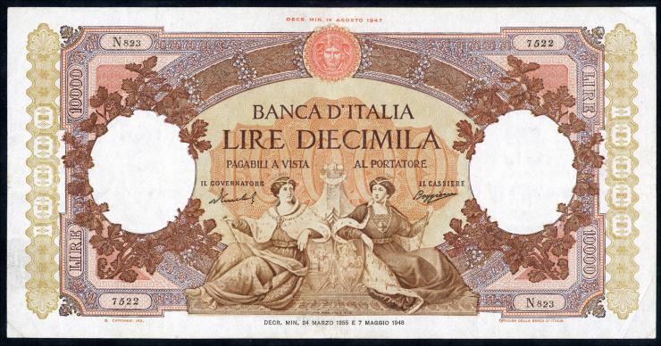 Italien / Italy P.089c 10.000 Lire 24.3.1955 (3+) 