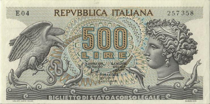 Italien / Italy P.093a 500 Lire 20.06.1966 (1) 