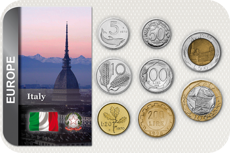 Kursmünzensatz Italien / Coin Set Italy 