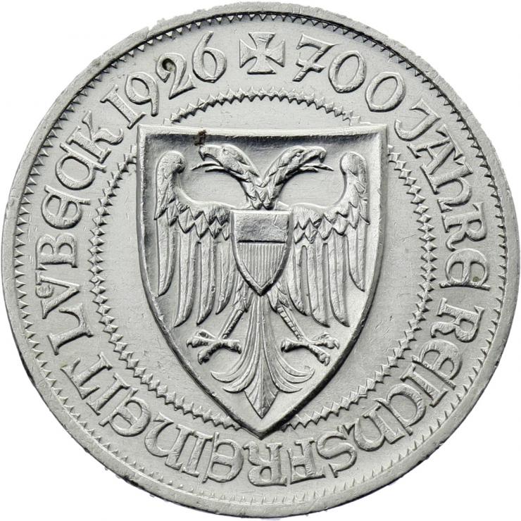 J.323 • 3 Reichsmark Lübeck 1926 