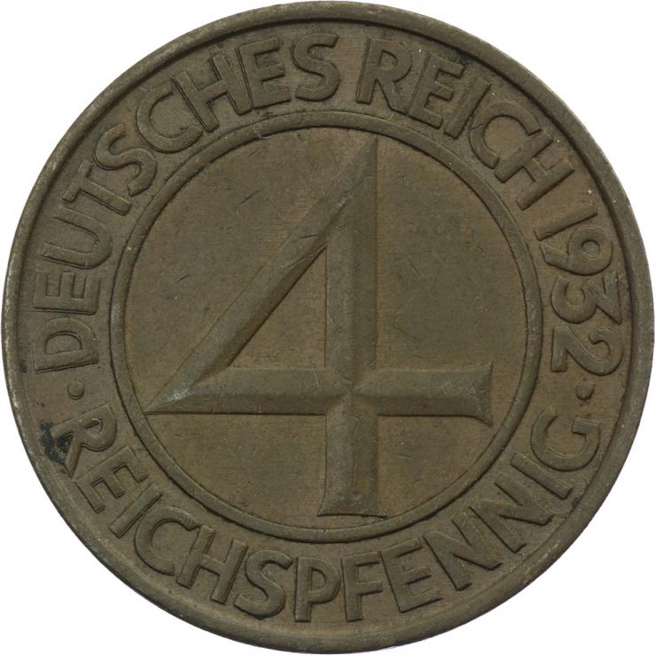 J.315 • 4 Reichspfennig 1932 F 