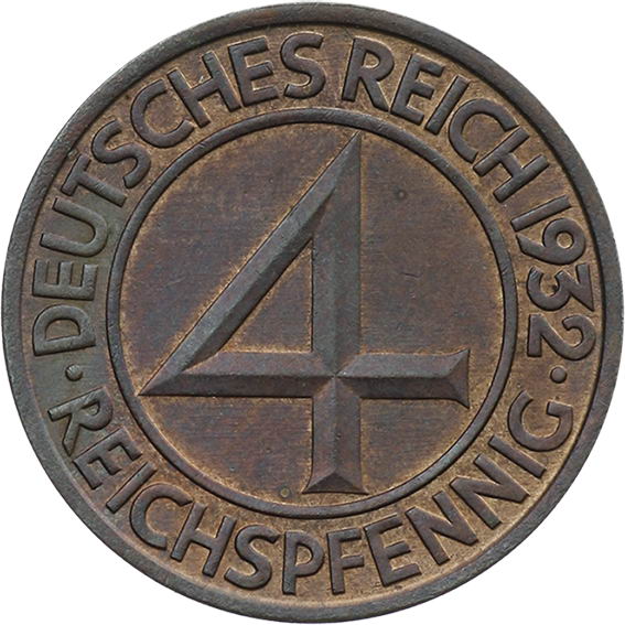J.315 • 4 Reichspfennig 1932 A 