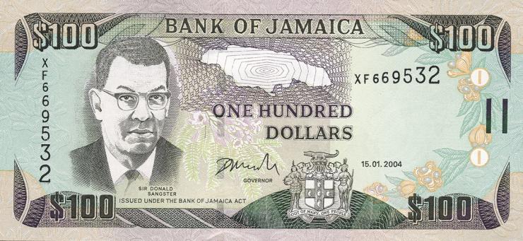 Jamaika / Jamaica P.080d 100 Dollars 2004 (1) 