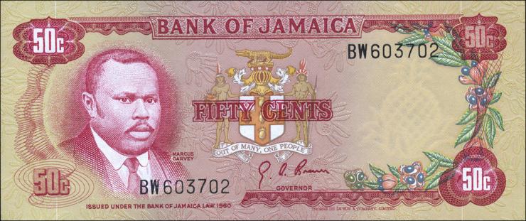 Jamaika / Jamaica P.053 50 Cents (1970) (1) 