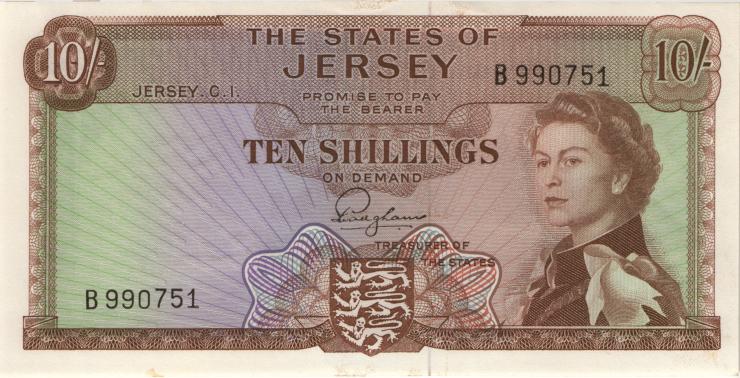 Jersey P.07 10 Shillings (1963) (1/1-) 