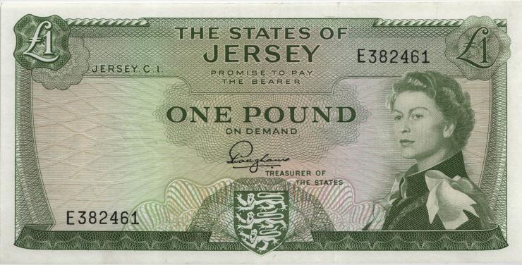 Jersey P.08a 1 Pound (1963) Serie E (1) 