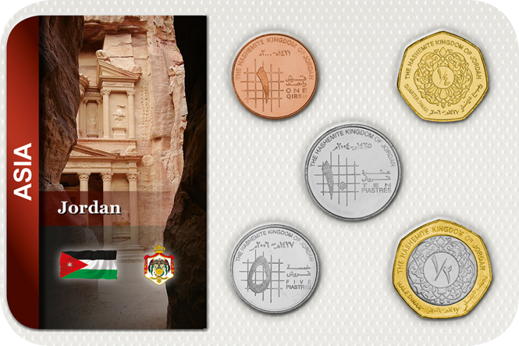 Kursmünzensatz Jordanien / Coin Set Jordan 