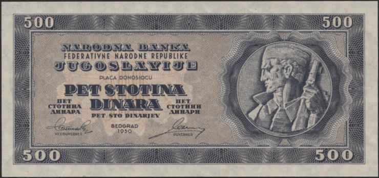 Jugoslawien / Yugoslavia P.067W 500 Dinara 1950 (1) 
