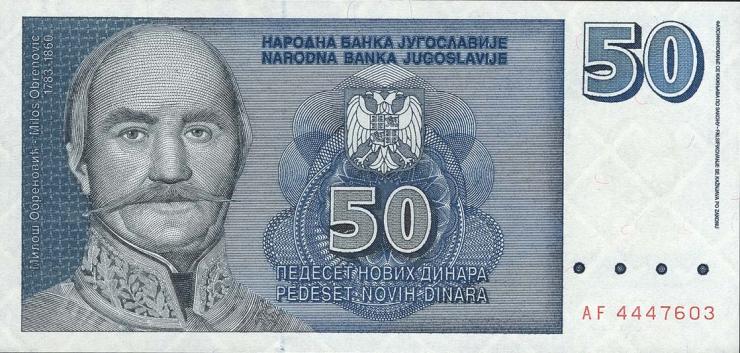 Jugoslawien / Yugoslavia P.151 50 Novi Dinara 1994 (1) 