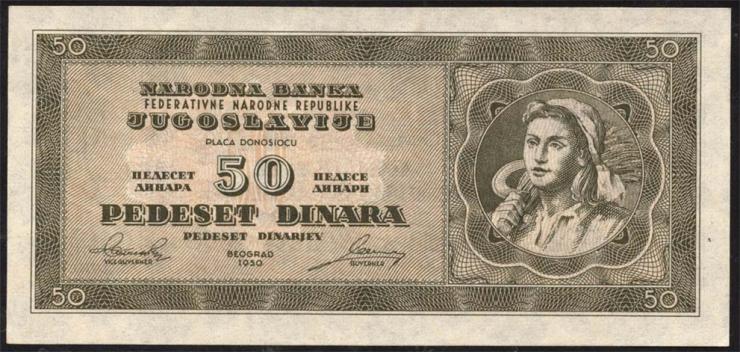 Jugoslawien / Yugoslavia P.067U 50 Dinara 1950 (1/1-) 