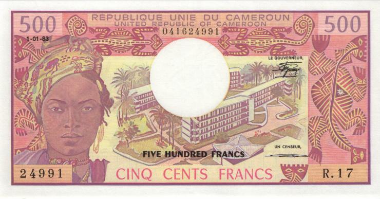 Kamerun / Cameroun P.15d 500 Francs 1983 (1) 